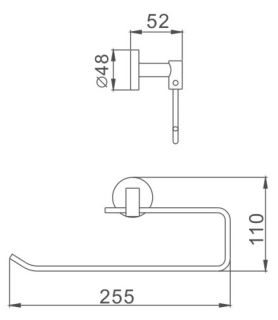 Полотенцедержатель Haiba HB1703-2 хром