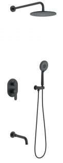 Душевой комплект Berges Ventas 3R чёрный матовый 073008