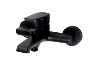 Смеситель для ванны и душа однорычажный, чёрный матовый Cezares NAUTIC-VM-NOP