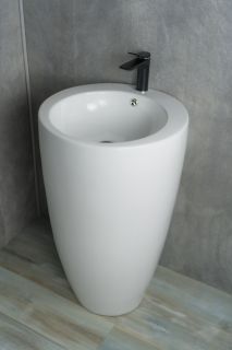 Раковина Gid Nb133 81106 накладная белая 49x49x82