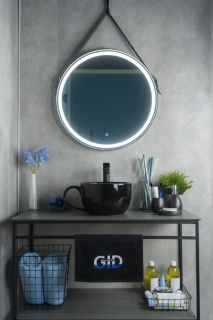 Раковина Gid Nc9077 52230 накладная черная глянцевая 40x30x18