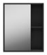 Зеркальный шкаф Misty Ненси 60см антрацит