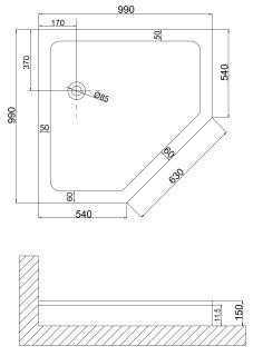 Душевой поддон Niagara NG-100-100D 100x100см белый