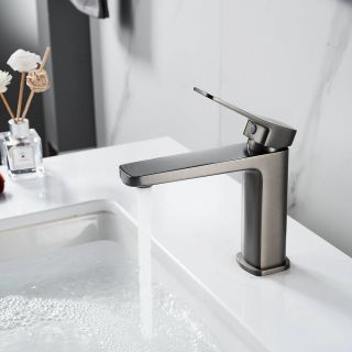 Смеситель для раковины Shevanik S9901T оружейная сталь