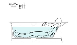 Ванна из искусственного камня Salini Ninfea S-Stone 102721M 180x82см белый матовый