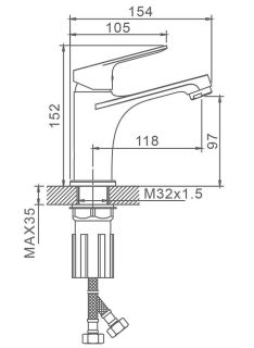 Смеситель для раковины Splenka S07.10 хром