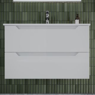 Подвесная тумба под раковину Sancos Norma 2.0 NR2.080W 80см белый глянец