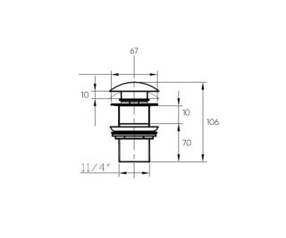 Донный клапан Bronze de Luxe 1001G, зеленый