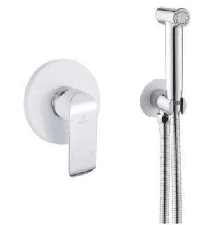 Гигиенический душ со смесителем Rose R2105F белый/хром