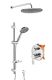 Душевой комплект Swedbe Platta 5536G1 хром/серый