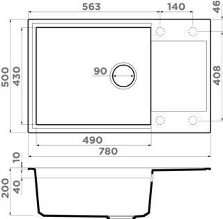 Мойка кухонная Omoikiri Sakaime 78-LB-BE ваниль