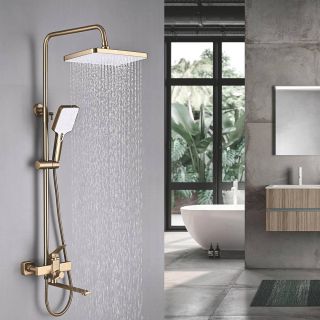 Душевая стойка Shevanik S6136G золотой сатин