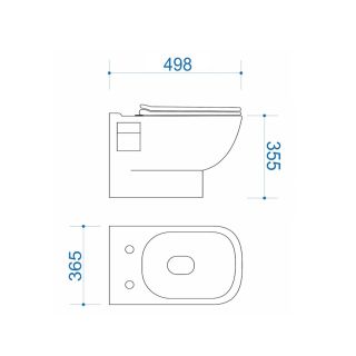 Унитаз подвесной Maretti Ritta безободковый с микролифтом, RI10PBM53-844, белый