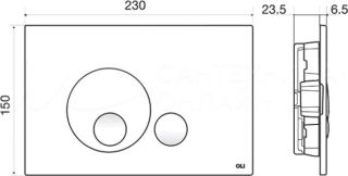 Панель механическая двойная OLI Globe, пластик, золото