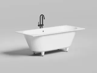 Ванна из искусственного камня Salini Ornella Axis S-Stone 103423MRF 170x75см RAL полностью