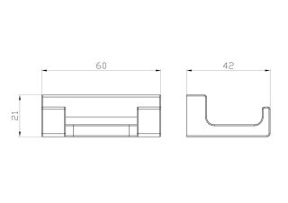 Двойной крючок для ванной Wonzon & Woghand Eclipse WW-9125-BL чёрный