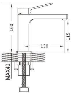 Смеситель для раковины Shevanik S9901C белый