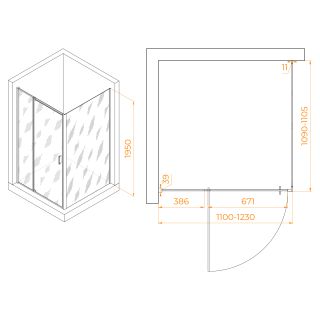 Душевой уголок RGW PA-078B (RGW PA-008B + Z-050-2B) 350807812-14 110x110см чёрный