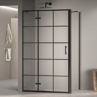 Душевой уголок RGW PA-77B L (PA-07B L + Z-050-2B + держатель O-204B) 41087708-084L 100x80см чёрный