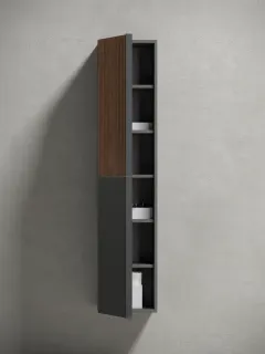 Пенал подвесной Sancos Delta PDL35GR 35см дуб красный/графит