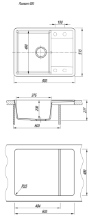 Кухонная мойка Florentina Пьемонт 650 песочный