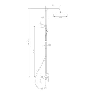 Душевая стойка Raglo R10.24.05 сатин