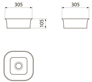 Раковина Point Ника PN43081 30см белый