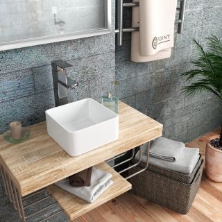 Раковина Point Аврора PN43101 24см белый