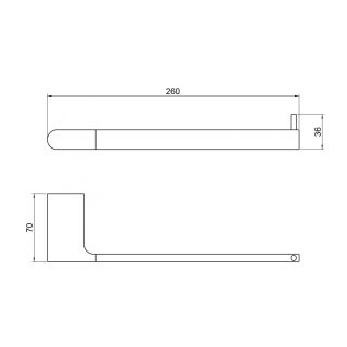 Полотенцедержатель Timo Luiro 18451/03 чёрный