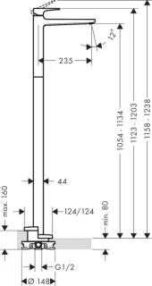 Смеситель для ванны Hansgrohe Metropol 32530000S хром