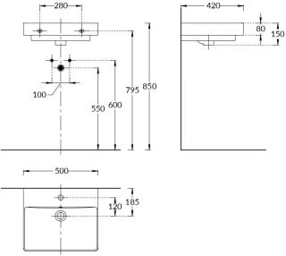 Раковина Kerama Marazzi Pro PROR.wb.50 50 см белый