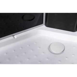 Душевая кабина Deto L 801 с гм. и эл. BLACK 100х100х215 см