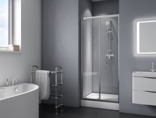 Душевая дверь BelBagno DUE 140см хром DUE-BF-1-140-C-Cr