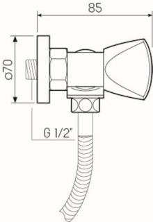 Смеситель для душа РМС SL119-003 хром