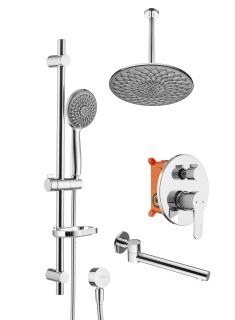 Душевой комплект Swedbe Platta 5543G1 хром/серый