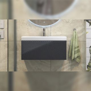 Тумба под раковину подвесная Velvex Edge tp.EDG.9696.80.1Y графит, 80 см