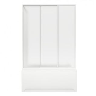 Шторка на ванну Bas Кэмерон 120 3 створки стекло матовое