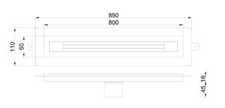 Душевой лоток Boheme B&T Infinity 981-80-CR 80см хром