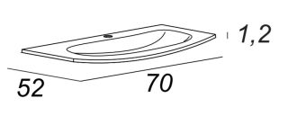 Раковина из искусственного мрамора Cezares 70x52 50158