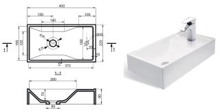 Подвесная раковина Эстет Mini silk ФР-00014947 40см белый