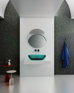 Раковина ABBER Kristall AT2805Aquamarin 60см бирюзовый