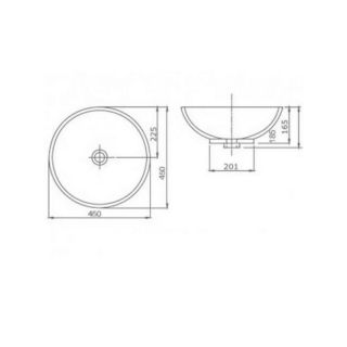 Раковина SSWW CL3001 45см
