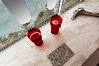 Напольная раковина ABBER Kristall AT2701Rubin-H 45см красный