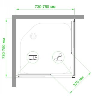 Душевой уголок Royal Bath HPD 75x75см белый RB75HPD-C