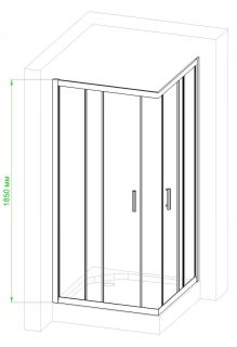 Душевой уголок Royal Bath HPD 110x120см белый RB12110HPD-T