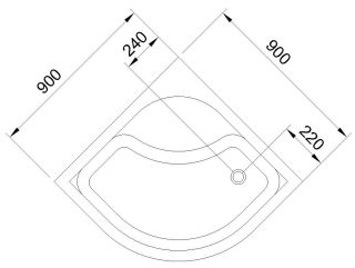 Душевой поддон Royal Bath 90x90см белый RB90BK