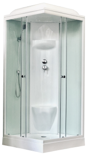 Душевая кабина Royal Bath HP стекло белое/прозрачное 90x90см RB90HP6-WT