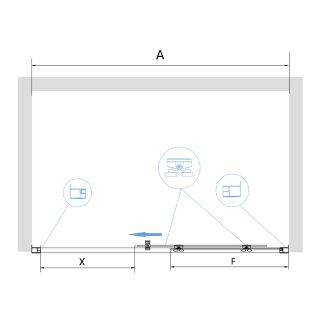 Душевая дверь RGW Passage PA-14 110x195см хром 41081411-11