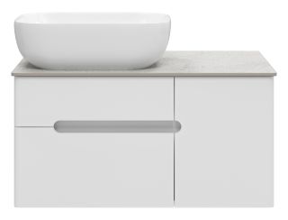 Подвесная тумба под раковину Misty Роял 80см белый