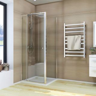 Душевой уголок Veconi Rovigo RV-026, 1000х1000х1950, хром, стекло прозрачное